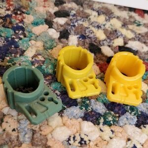 Yellow and Green Plastic Clips